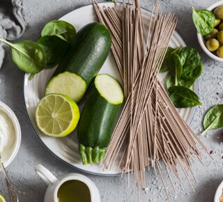 Vegetable Pasta With Garlic, Chilli And Olive Oil