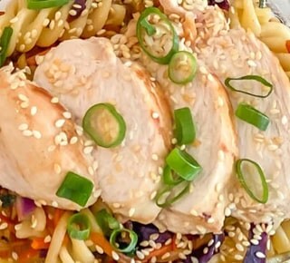 Katie Lolas - Speedy Sesame Chicken Pasta