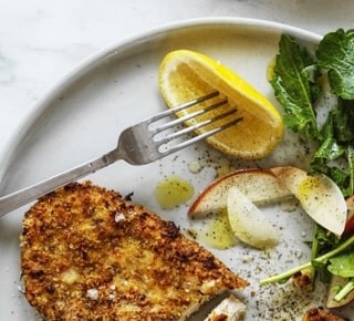 Chicken Schnitzel with Rocket Salad