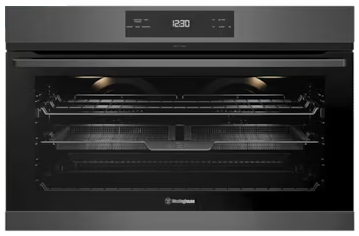 90cm pyrolytic multi-function 14 oven with AirFry, dark stainless steel